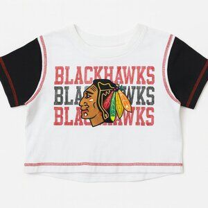 NHL Blackhawks Kids Jersey - White, Black, and Red